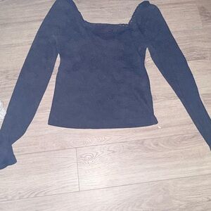 American Eagle Outfitters Black Long Sleeve Top